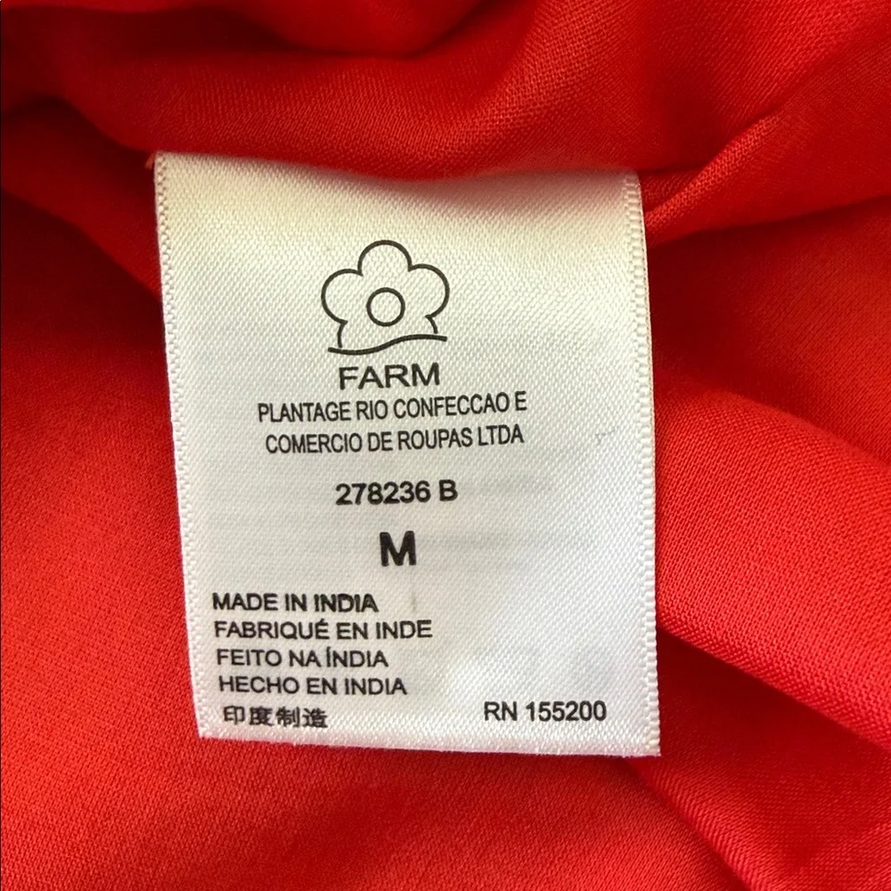 NWT!!! FARM Rio Floral Red Maxi Tiered Skirt Size M - Picture 11 of 13